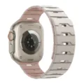 Cinturino per orologio magnetico in silicone bicolore per Apple Watch Ultra, elegante. - 44/45/46/49MM Universale / Rosa Stellato
