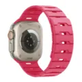 Cinturino in silicone magnetico rosa per Apple Watch Ultra, cinturino di ricambio flessibile. - 44/45/46/49MM Universale / Rosa arancione