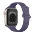 Purple silicone magnetic watch strap with cute paw design compatible with Apple Watch series. - Mist Purple