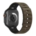 Cinturino per orologio in silicone magnetico scaglia di drago marrone per Apple Watch Ultra. - 44/45/46/49MM Universale / Grigio Oliva e Nero