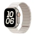 Vervanging siliconen magnetische horlogeband compatibel met Apple Watch Ultra serie wit. - Licht perzikroze + sterrenlicht