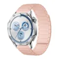 Pink magnetic silicone watch strap compatible with smartwatch, stylish replacement band. - 18mm / Dusty Pink Sand