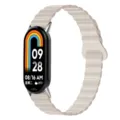 Correa de repuesto de silicona magnetica para pulsera de actividad, beige ondulada comoda. - Luz Estelar