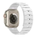 Cinturino silicone bianco magnetico compatibile smartwatch, accessorio elegante e resistente. - 44/45/46/49MM Universale / Bianco