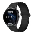 Cinturino per smartwatch in silicone magnetico compatibile, elegante cinturino di ricambio nero. - 20mm / Nero