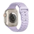 Cinturino in silicone viola tre perline accessorio compatibile con Apple Watch Ultra - Viola Brillante