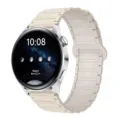 Cinturino per orologio in silicone magnetico tre sfere di ricambio compatibile smartwatch beige - 20mm / Bianco antico e galassia