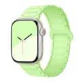 Light green magnetic silicone watch band replacement strap for Apple Watch ultra series - Northern Lights