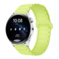 Cinturino di ricambio magnetico in silicone verde brillante per smartwatch, elegante e comodo. - 18mm / Giallo neon