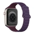 Silicone magnetic watch strap with cute paw print design compatible with Apple Watch. - New Plum with Berry Purple
