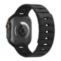 Cinturino per orologio magnetico in silicone di ricambio per Apple Watch Ultra SE, squama nera. - 44/45/46/49MM Universale / Nero