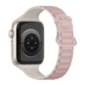Pink silicone magnetic watch band replacement strap with cute paw design for smartwatches - Oxford Pink with Starlight