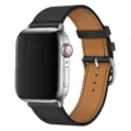 Replacement leather watch band variant for Apple Watch Ultra SE series, black PU strap. - 38/40/41/10th Gen 42MM / Black