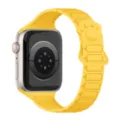 Yellow silicone magnetic watch strap with cute dog paw design, compatible with smart watch. - Sunshine