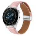 Cinturino per orologio in pelle rosa motivo litchi con fibbia magnetica in metallo smartwatch. - Fibbia Argentata 20MM / Rosa