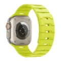 Cinturino per orologio in silicone magnetico giallo compatibile Apple Watch Ultra, scaglie. - 44/45/46/49MM Universale / Verde fluorescente
