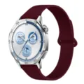 Cinturino per orologio in silicone magnetico con motivo litchi, cinturino morbido smart. - 18mm / Borgogna