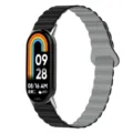 Correa de repuesto de silicona magnetica para reloj inteligente, comoda y elegante de usar. - Negro y Gris