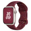 Bracelet de montre en silicone confettis compatible Apple Watch, design trous respirant. - Bordeaux