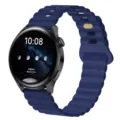 Correa de reloj de silicona azul de repuesto compatible con relojes inteligentes, cómoda. - Azul Zafiro