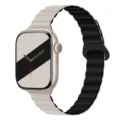 Silikon Magnet Uhrenarmband kompatibel mit Apple Watch, bequemes und elegantes Design. - 38/40/41/10-12 Gen 42MM Universal / Sternenlicht Schwarz