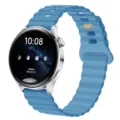 Smartwatch silicone strap replacement for sports fitness with quick release design. - 20mm / Sky Blue