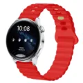 Correa de repuesto de silicona magnética roja para varios modelos de smartwatch. - Rojo