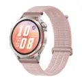 Rosa Nylon gewebtes Smartwatch Ersatzarmband atmungsaktiver Ersatz für Sport Fitness Uhren. - 22mm / Rosenrosa