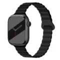 Cinturino per orologio magnetico in silicone di ricambio compatibile con Apple Watch nero. - Nero