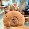 Cute funny capybara plush keychain coin purse, soft stuffed animal toy pendant for bags. - Capybara Head Wallet