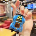 Alloy off-road car model keychain creative mini vehicle bag pendant toy charm keychain accessory - Blue
