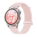 Rosa Nylon Uhrenarmband Ersatzarmband kompatibel mit Smartwatch, atmungsaktiv und bequem. - 22mm / Perlrosa