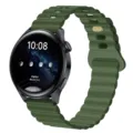 Correa de reloj deportiva de silicona verde de repuesto compatible con smartwatches, comoda. - Verde Oscuro