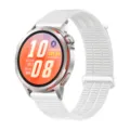 Ersatz Armband gewebtes Nylon atmungsaktiv weiss fuer Sportuhr Smartwatch Zubehoer - 22mm / Weiß