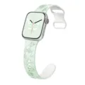 Silicone watch band for Apple Watch, dual-color hollow butterfly pattern replacement strap - Butterfly Two-Tone