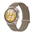Ersatz Nylon Uhrenarmband kompatibel mit Huawei Sport Uhr atmungsaktives Design Schlaufe - Walnuss