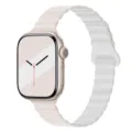 Cinturino per orologio magnetico in silicone compatibile con Apple Watch, accessorio morbido. - Pesca Chiara Rosa Bianco Ufficiale