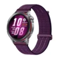 Ersatz Nylon Schlaufe Armband für Smartwatch atmungsaktiv Komfort lila Sport Armband - Pflaumenfarbe