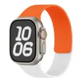 Silicone magnetic watch band compatible with Apple Watch Ultra 10 orange and white strap - 38/40/41/42mm Universal / Orange and White