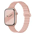Rosa magnetisches Silikon Uhrenarmband kompatibel mit Apple Watch, weiches und bequemes Band. - 38/40/41/10-12 Gen 42MM Universal / Rosensand
