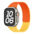 Silicone magnetic watch band compatible with apple watch ultra orange yellow dual tone strap - 38/40/41/42mm Universal / Orange & Sunny