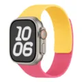 Silicone Watch Band Yellow Pink Dual Color Replacement Strap Compatible Smartwatch - 38/40/41/42mm Universal / Sunny & Orange Pink