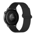 Replacement magnetic silicone watch strap in black with textured finish for smartwatches. - 18mm / Black