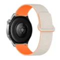 Magnetic silicone watch strap replacement orange white textured design for smart watch accessory - 18mm / Starlight & Orange