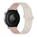 Silicone magnetic watch strap, light wood grain texture variant, compatible with generic. - 18mm / Starlight and Oxford Pink