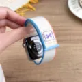 Nylon loop strap for Apple Watch with cute bow embroidery, comfortable daily wear accessory. - 44/45/46/49MM Universal / Milky White (Bow)