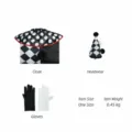 Halloween cosplay costume set black white cloak headwear gloves one size 0.45kg - One Size / Clown Black and White Cloak