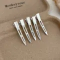 Metal duckbill hair clips for styling, volume roots, bangs pin, 5pcs silver styling hairpins. - 5.5cm Single Prong Clip (Single)