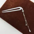 New Chinese style U-shaped hair fork with delicate metal tassels and pearls for Hanfu. - Yunbin - Single Piece