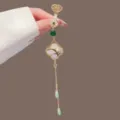 Chinese style Ruyi orchid pendant Hanfu accessory, elegant vintage brooch for dress. - Ruyi Orchid Waist Pendant